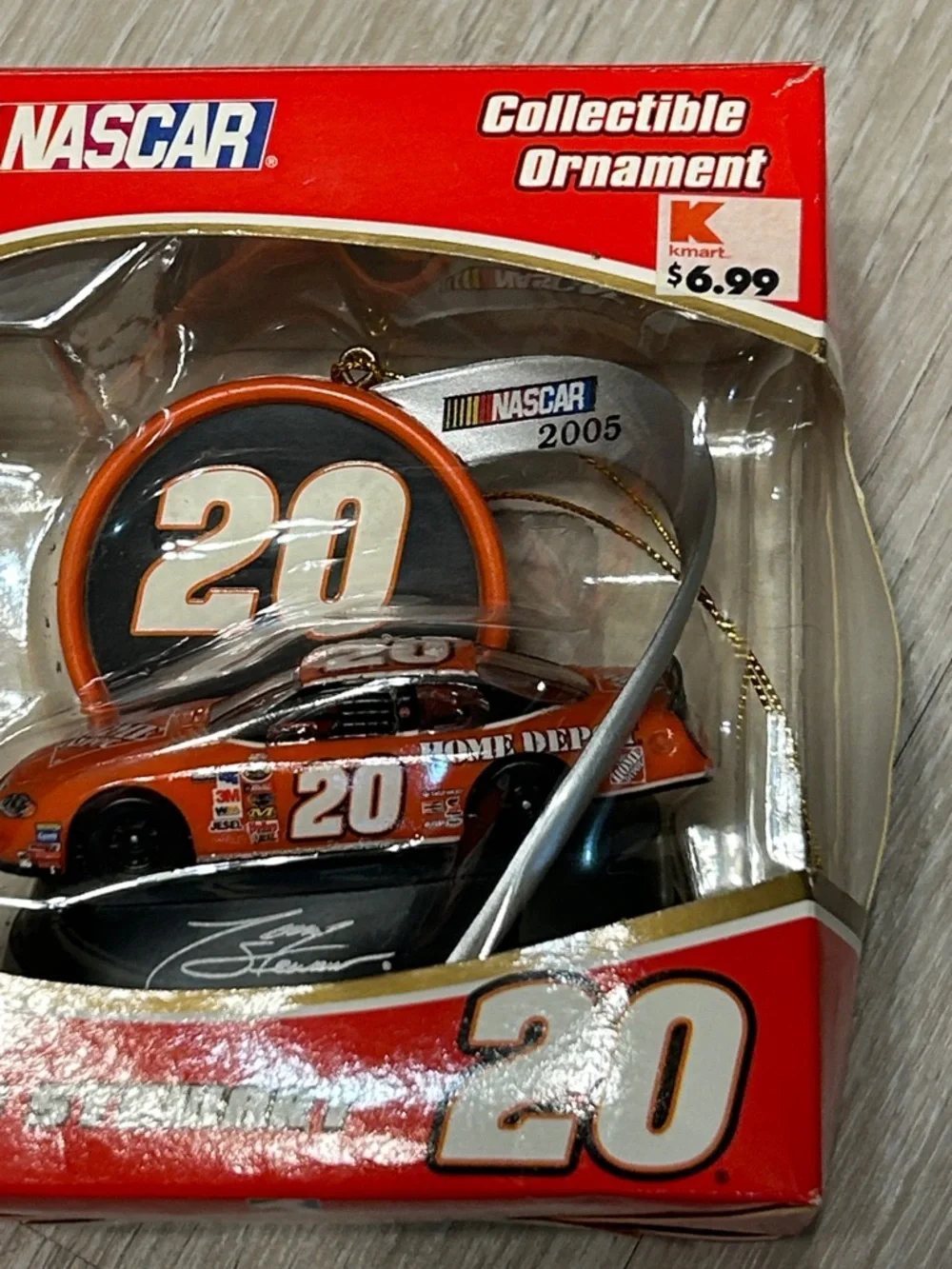 Nascar Vintage K Mart Tony Stewart #20 Orange and Black Collectible Ornament